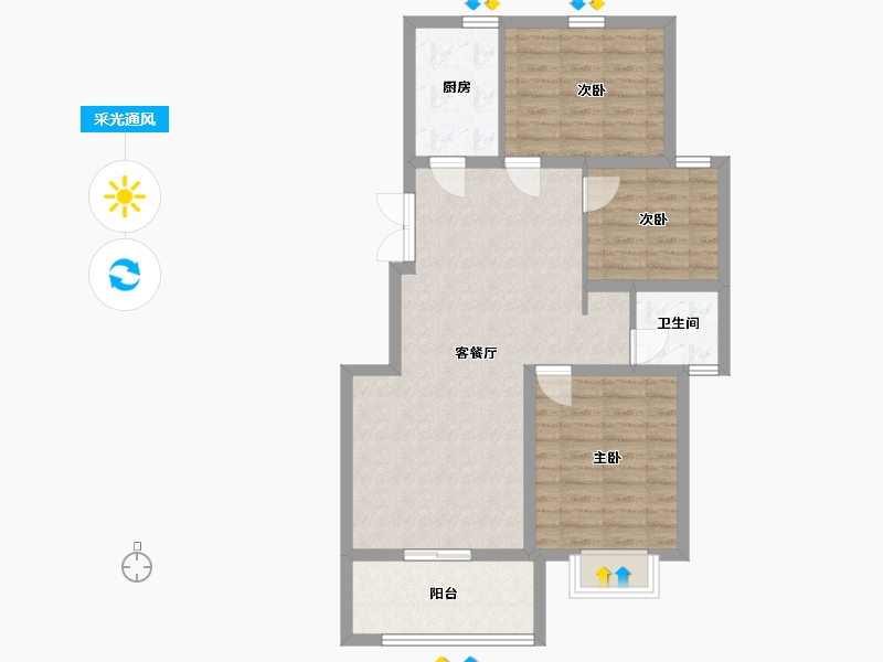 山东省-临沂市-名门世家-82.39-户型库-采光通风