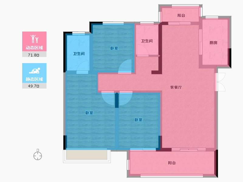 河南省-南阳市-淅川建业城-108.00-户型库-动静分区