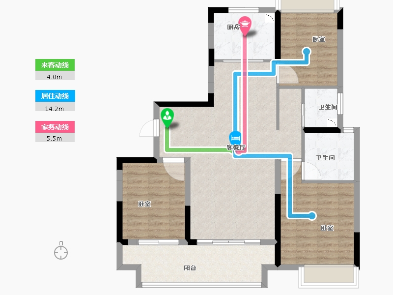 河南省-南阳市-信友天樾-94.20-户型库-动静线