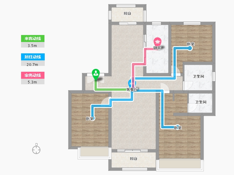 河南省-许昌市-物华·溪悦-107.00-户型库-动静线