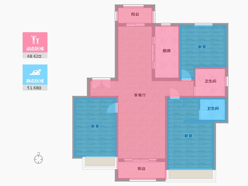 河南省-许昌市-物华·溪悦-107.00-户型库-动静分区