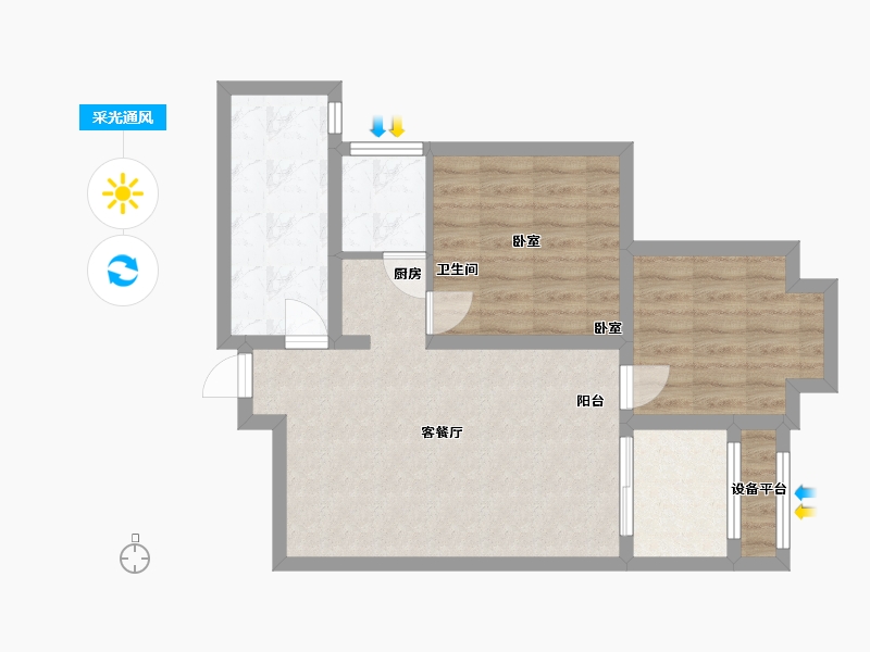 河南省-三门峡市-海洋金盾园-63.76-户型库-采光通风