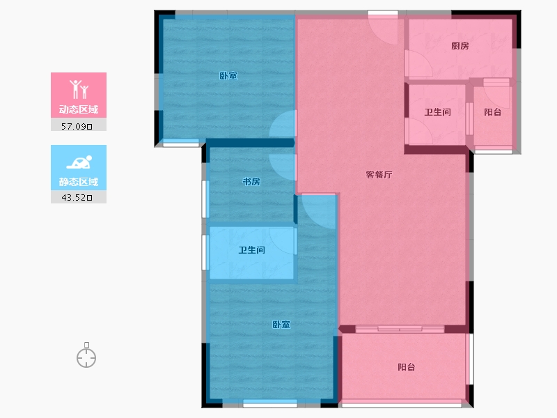 河南省-信阳市-信达公园壹号-91.05-户型库-动静分区