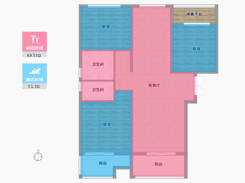 河南省-三门峡市-秀庭紫悦府-112.01-户型库-动静分区