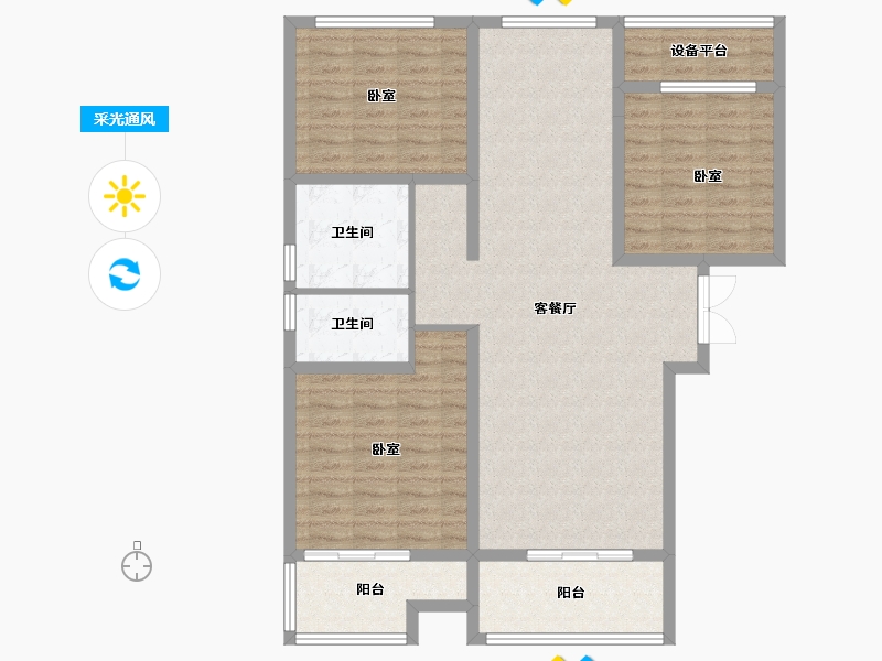 河南省-三门峡市-秀庭紫悦府-112.01-户型库-采光通风