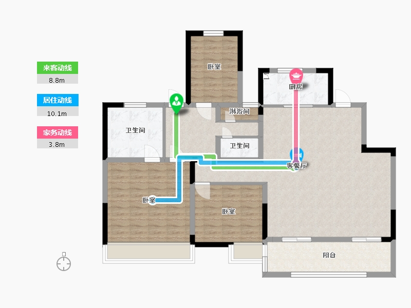 河南省-许昌市-康桥九溪天悦-117.48-户型库-动静线