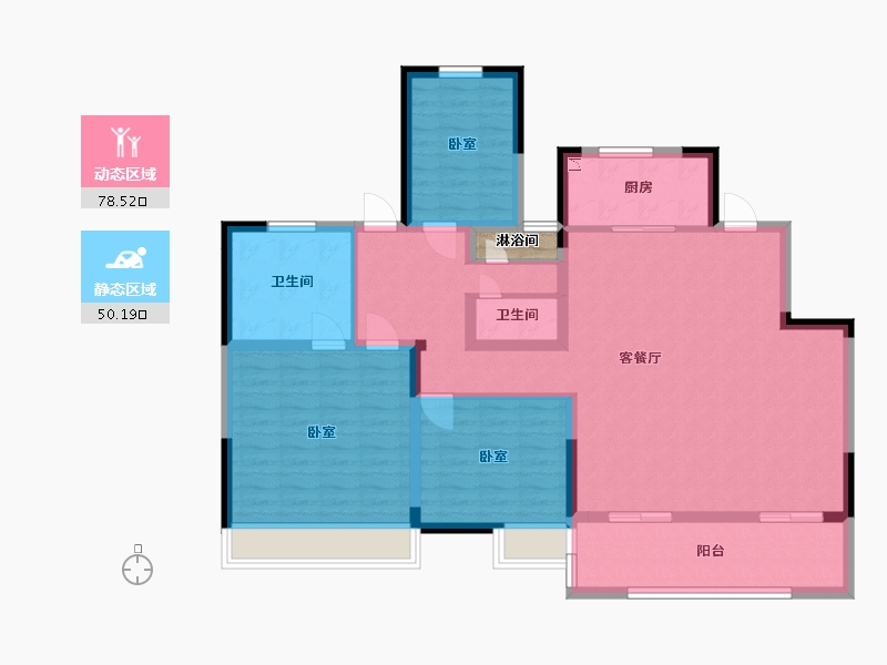 河南省-许昌市-康桥九溪天悦-117.48-户型库-动静分区