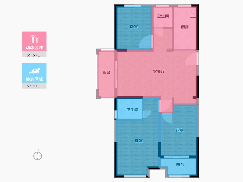 河南省-商丘市-源天·公园壹号-102.15-户型库-动静分区