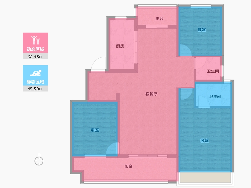 河南省-南阳市-方城中梁首府-102.00-户型库-动静分区