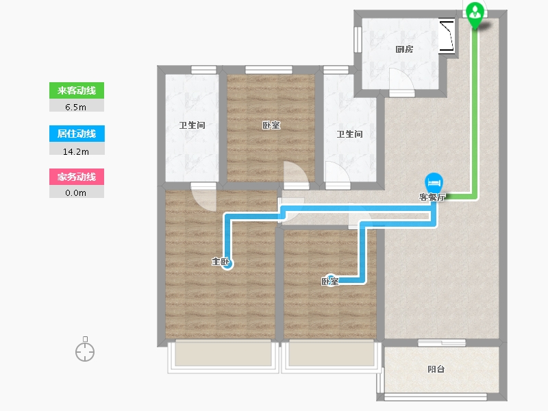 江苏省-苏州市-科技城金茂府-94.00-户型库-动静线