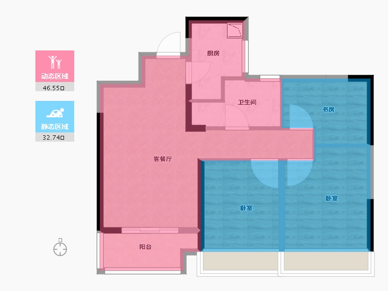 河南省-南阳市-阳光城·丽景公园-70.00-户型库-动静分区