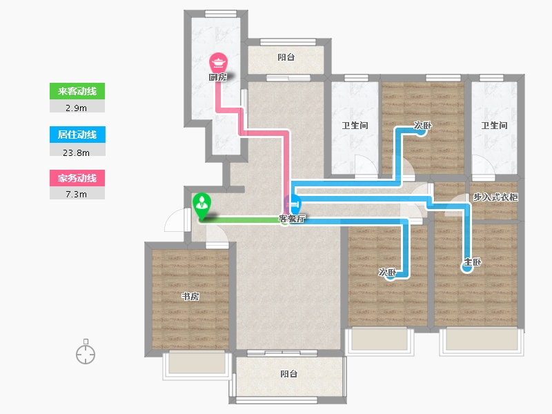 河南省-许昌市-长葛建业森林半岛-114.00-户型库-动静线