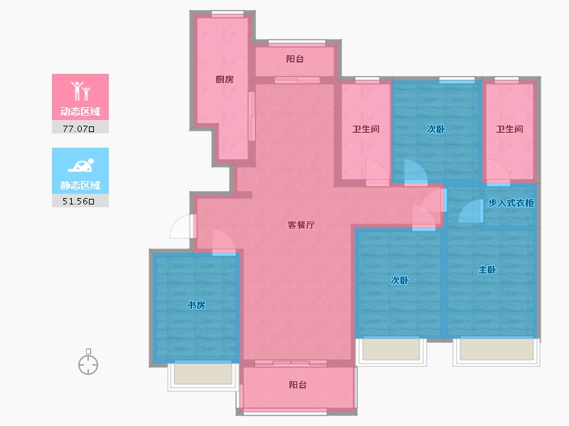 河南省-许昌市-长葛建业森林半岛-114.00-户型库-动静分区