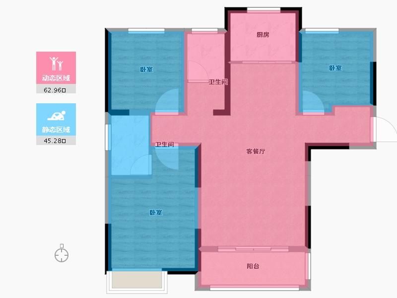 河南省-郑州市-中茂悦庭-97.00-户型库-动静分区