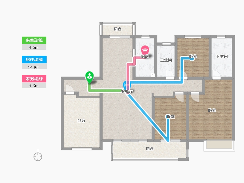 河南省-许昌市-建业百城天地-131.99-户型库-动静线