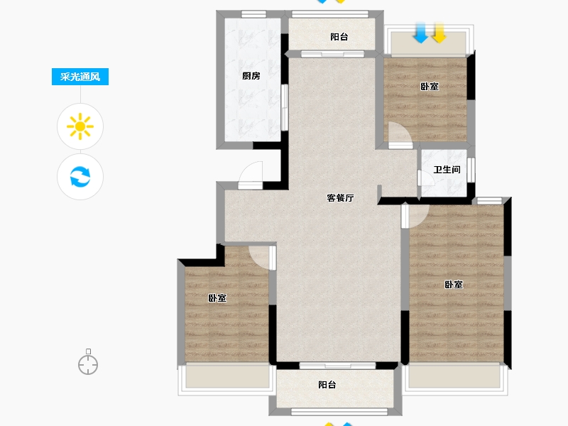 河南省-信阳市-众鑫学府-93.49-户型库-采光通风