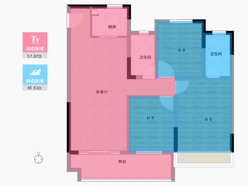 河南省-南阳市-中梁首府-92.00-户型库-动静分区