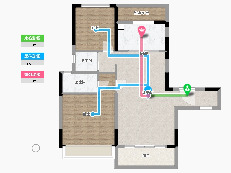 河南省-漯河市-临颍碧桂园-88.00-户型库-动静线