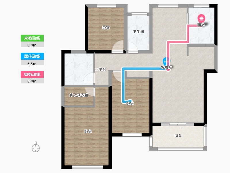 河南省-南阳市-建业壹号城邦-111.00-户型库-动静线