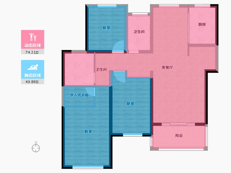 河南省-南阳市-建业壹号城邦-111.00-户型库-动静分区