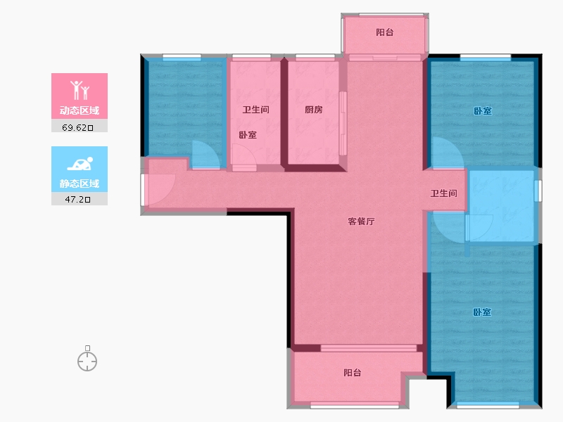 河南省-南阳市-建业壹号城邦-105.00-户型库-动静分区