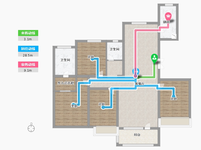 山东省-济南市-荣盛国际高尔夫温泉小镇-120.00-户型库-动静线