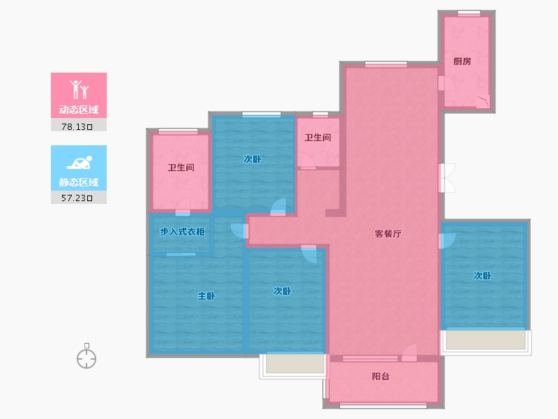 山东省-济南市-荣盛国际高尔夫温泉小镇-120.00-户型库-动静分区