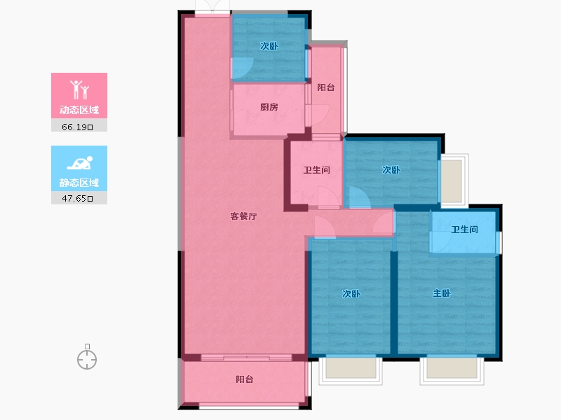 云南省-曲靖市-麒麟嘉园-102.00-户型库-动静分区