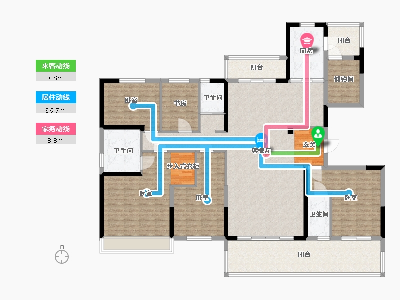 河南省-许昌市-碧桂园凤凰城-184.01-户型库-动静线