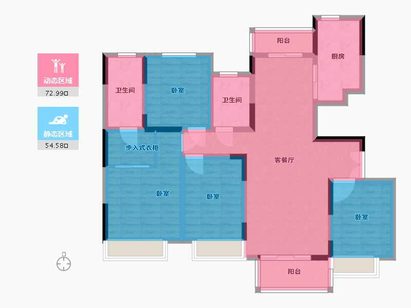 河南省-南阳市-邓州建业城-113.20-户型库-动静分区