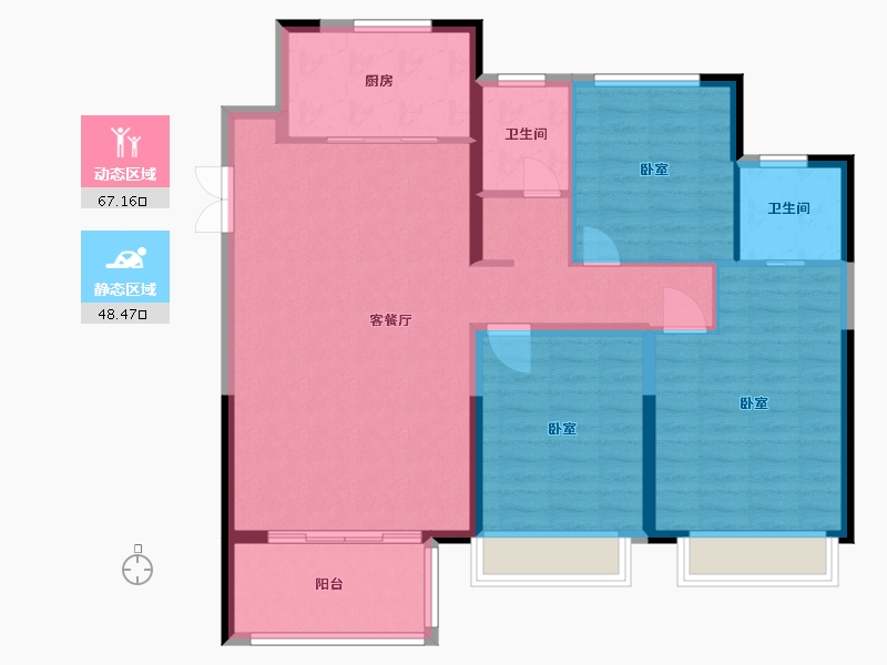 河南省-漯河市-东方今典境界-105.00-户型库-动静分区