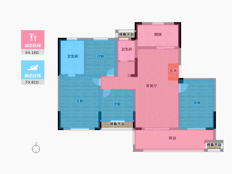 江苏省-常州市-随园金麟府-114.00-户型库-动静分区