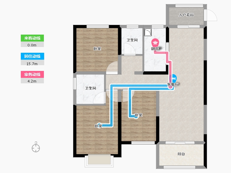 河南省-郑州市-正商兰庭华府-105.88-户型库-动静线