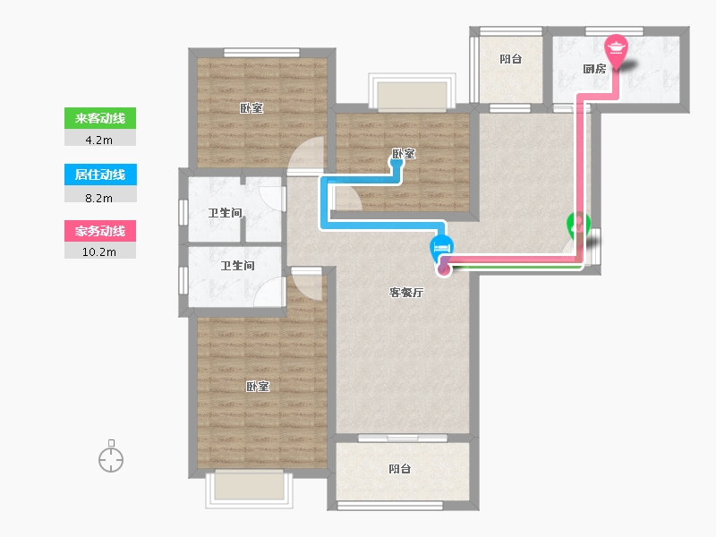 河南省-信阳市-林溪佳苑-103.00-户型库-动静线