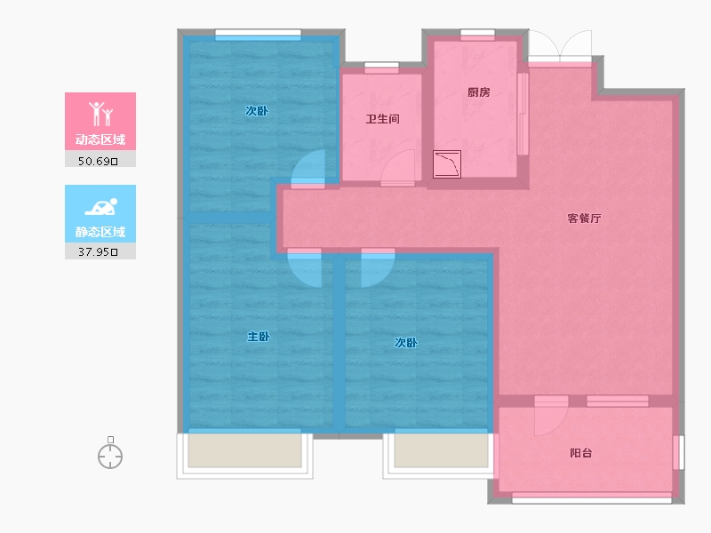 山东省-济南市-荣盛国际高尔夫温泉小镇-78.00-户型库-动静分区