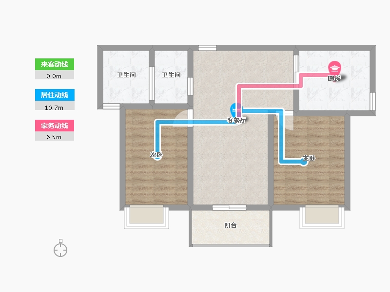 山东省-临沂市-焦庄佳园-73.95-户型库-动静线