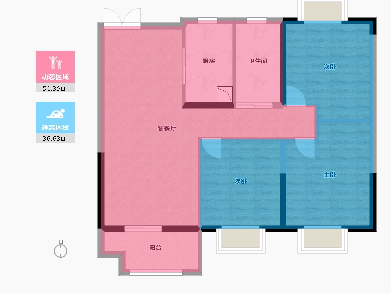 江苏省-盐城市-悦达交投玖玺台-79.00-户型库-动静分区