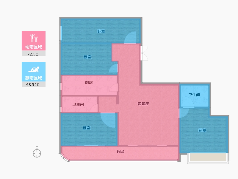 河南省-郑州市-宝能郑州中心-129.00-户型库-动静分区