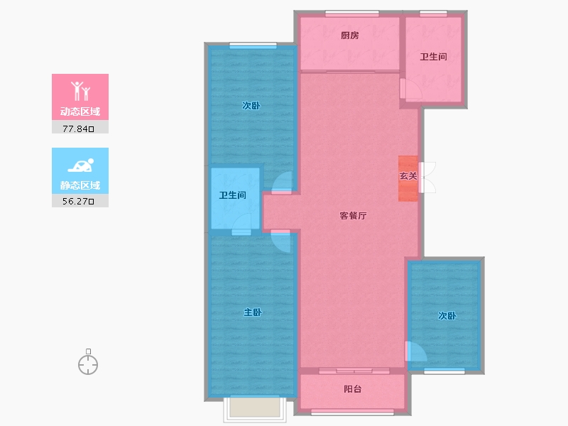 山东省-淄博市-鸿暻悦城-122.00-户型库-动静分区