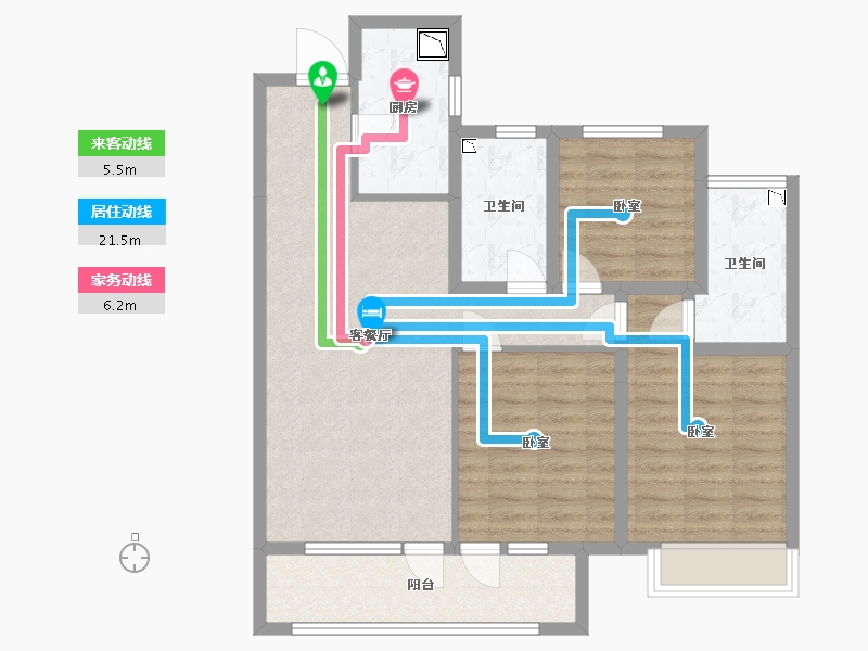 山东省-德州市-宁津·富力城-90.00-户型库-动静线