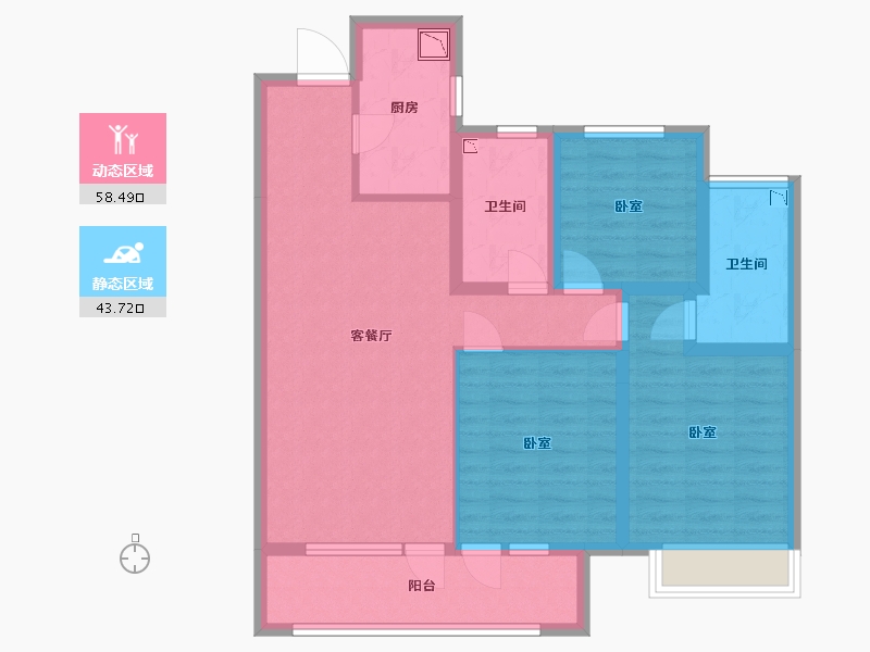 山东省-德州市-宁津·富力城-90.00-户型库-动静分区