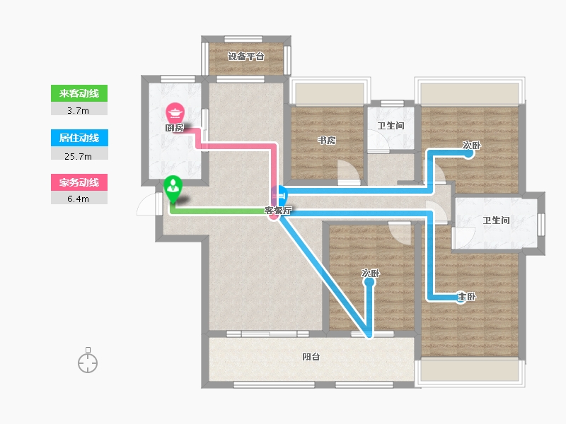 河南省-许昌市-腾飞洪河富贵-115.00-户型库-动静线