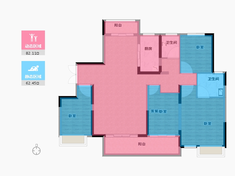 河南省-南阳市-镇平建业城-130.00-户型库-动静分区