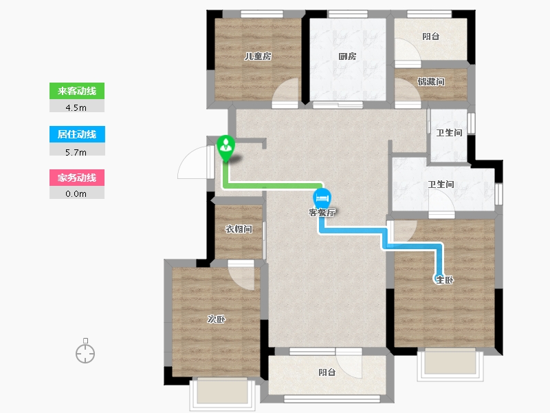 山东省-青岛市-昆仑樾-94.00-户型库-动静线