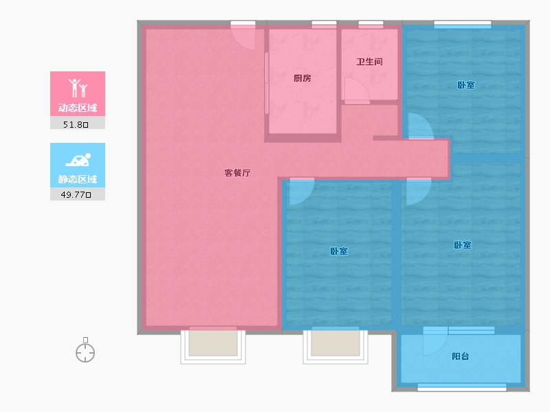 山东省-济宁市-兖州瑞马名门-91.00-户型库-动静分区