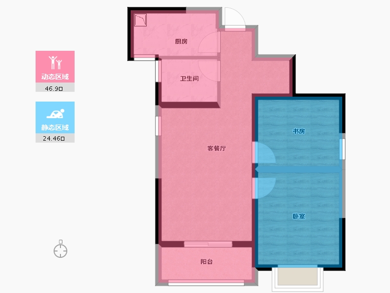 河南省-郑州市-泉舜上城-62.93-户型库-动静分区