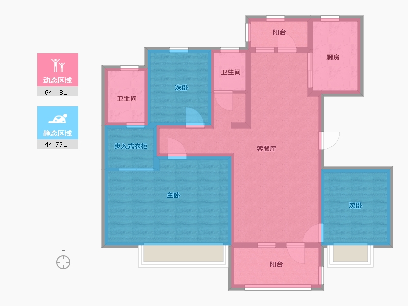 山东省-临沂市-保利 堂悦-96.00-户型库-动静分区