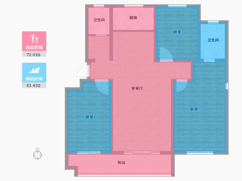 山东省-德州市-东海·玉景园-121.86-户型库-动静分区