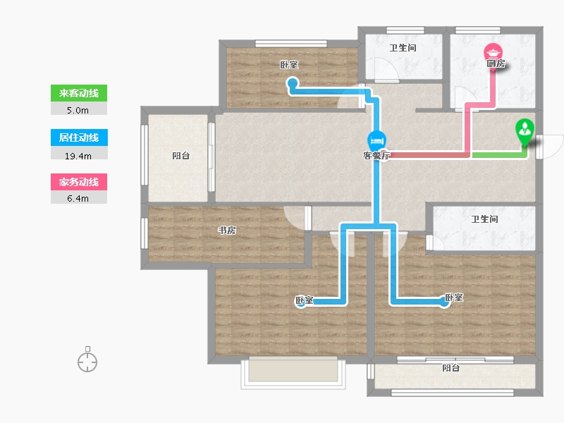 山东省-菏泽市-名门世都-121.00-户型库-动静线