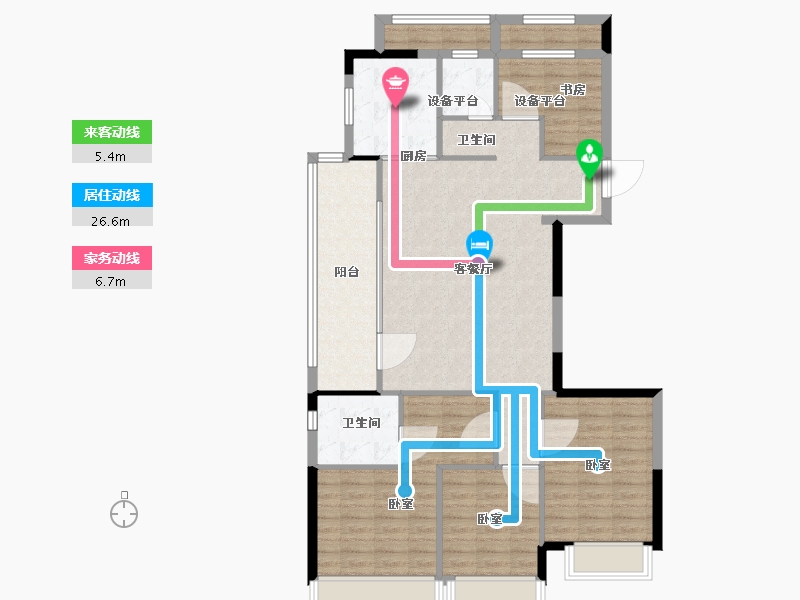 浙江省-温州市-世茂璀璨瓯江-111.01-户型库-动静线